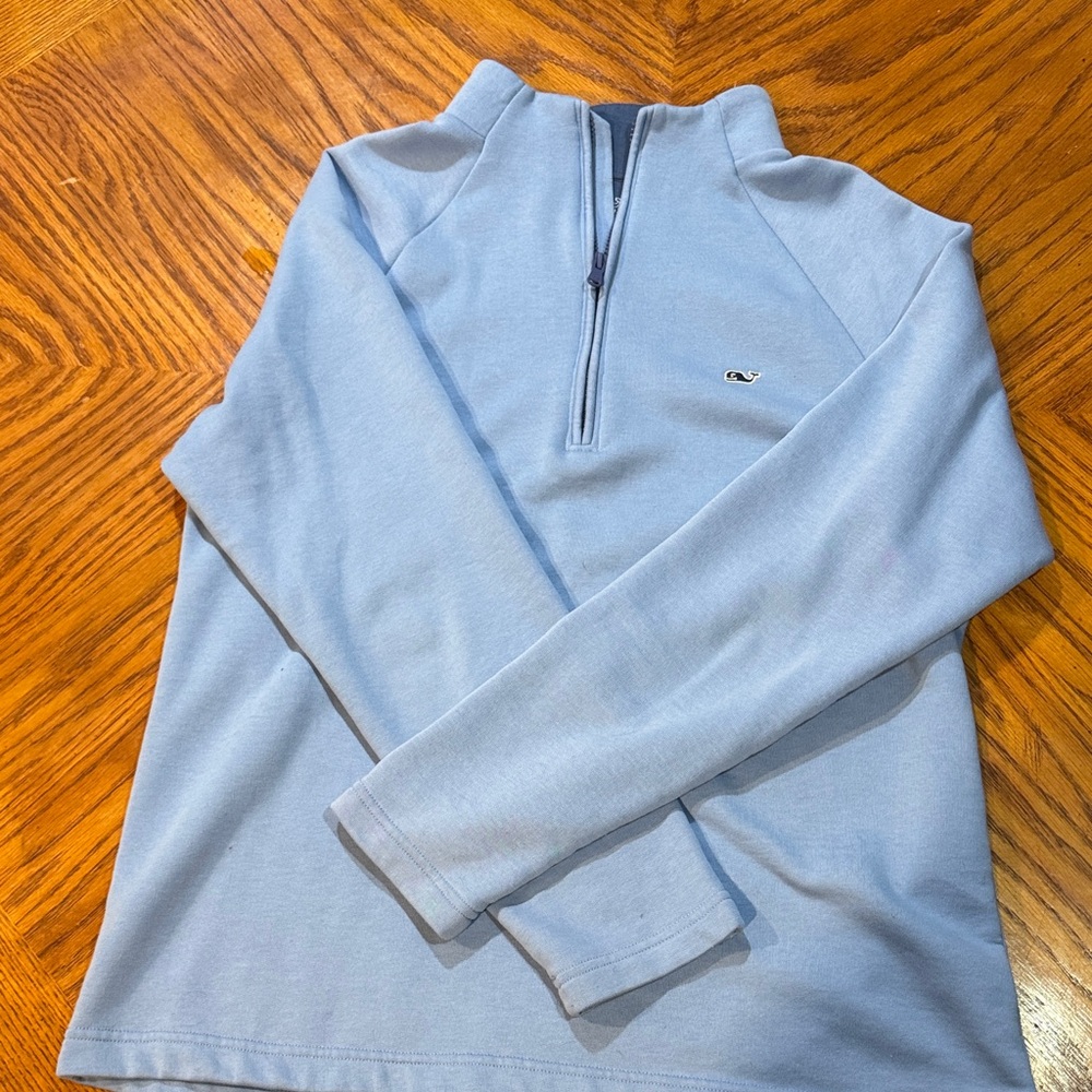 Vineyard Vines Sky Blue Zip-Up Sweater